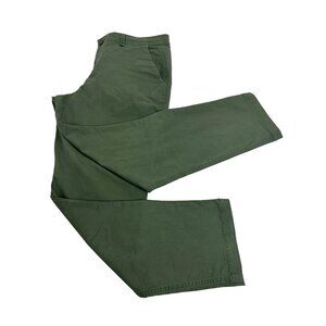 Gap Women’s Girlfriend Khaki Pants 8 Green Chinos Casual Zip Button Loops Pocket